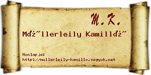 Müllerleily Kamilló névjegykártya